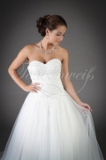 Wedding dress TW0008B - Wedding dress TW0008B A-line sweetheart strapless tulle beadings train 2