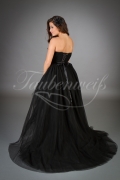 Wedding dress TW0051B - Wedding dress TW0051B black front short back long gothic punk 3