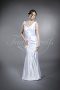 Wedding dress TW0084B - Wedding dress TW0084B silky satin mermaid sexy straps train 1