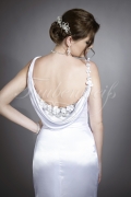 Wedding dress TW0084B - Wedding dress TW0084B silky satin mermaid sexy straps train 2