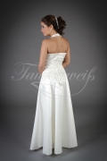 Wedding dress TW0098B - Wedding dress TW0098B modest A-Line satin embroidery neckholder no train zipper buttons 3