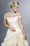 Wedding dress TW0116B - Wedding dress TW0116B taffeta tulle baroque drapings off-shoulder train 2