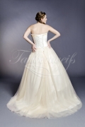 Wedding dress TW0147B - Wedding dress TW0147B ball gown tulle skirt satin lace appliques beadings champagne 3