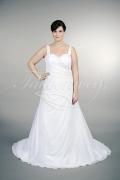 Wedding dress TW0170B - Wedding dress TW0170B A-line plus size XXL chiffon sweetheart beadings wide straps train 1