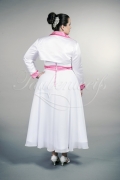 Wedding dress TW0173B - Wedding dress TW0173B plus size XXL tea-length chiffon with bolero pink 3