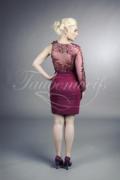 Evening dress TW0011A - Evening dress TW0011A gorgeous mini evening dress in fuchsia color 3