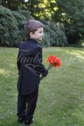 Tailcoat for page boys TW0002BJ - Tailcoat page boys elegant black red jacket pant vest bow tie 3