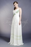 Wedding dress TW0006B - Wedding dress TW0006B chiffon drapings green v-neck no train 1