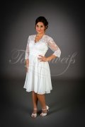 Wedding dress TW0013B - Wedding dress TW0013B short chiffon lace civil wedding plain elegant 1