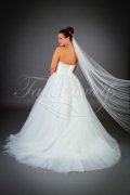 Wedding dress TW0023B - Wedding dress TW0023B organza pricess full tulle skirt beadings train 3
