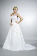 Wedding dress TW0030B - Wedding dress TW0030B tulle pink beadings A-line train one holder 1