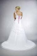 Wedding dress TW0030B - Wedding dress TW0030B tulle pink beadings A-line train one holder 3
