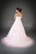 Wedding dress TW0050B - Wedding dress TW0050B pink organza lace A-line sweetheart Rhine stones band 3