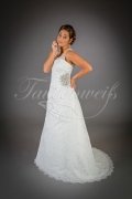 Wedding dress TW0055B - Wedding dress TW0055B lace Rhine stones beadings v-neck holders 1
