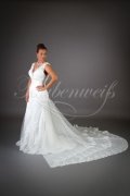Wedding dress TW0056B - Wedding dress TW0056B mermaid lace beadings Rhine stones detachable train 1