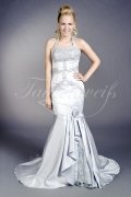 Wedding dress TW0057B - Wedding dress TW0057B mermaid lace holderneck train zipper 1