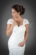 Wedding dress TW0081B - Wedding dress TW0081B mermaid lace vintage cap holders train 2