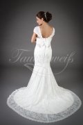 Wedding dress TW0081B - Wedding dress TW0081B mermaid lace vintage cap holders train 3