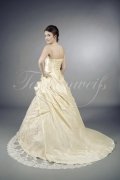 Wedding dress TW0085B - Wedding dress TW0085B taffeta lace appliques beadings classy strapless elegant train 3