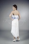 Wedding dress TW0089B - Wedding dress TW0089B modest civil wedding with bolero colored waist band 3