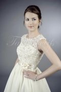 Wedding dress TW0095B - Wedding dress TW0095B 50s dress full-circle-skirt lace beadings chiffon civil wedding 2
