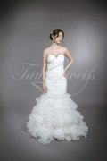 Wedding dress TW0099B - Wedding dress TW0099B organza tulle mermaid detachable skirt 2 in 1 1
