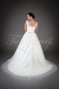 Wedding dress TW0100B - Wedding dress TW0100B A-line glittering sparkling bodice tulle skirt train 3