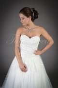 Wedding dress TW0132B - Wedding dress TW0132B A-line sweetheart tulle lace appliques beadings train 2