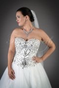 Wedding dress TW0145B - Wedding dress TW0145B tulle glittering sparkling Rhine stones fairytale train lace-up 2