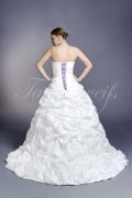 Wedding dress TW0153B - Wedding dress TW0153B A-line taffeta purple lace beadings bicolor train 3
