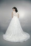 Wedding dress TW0155B - Wedding dress TW0155B big size sweetheart neckline wide shoulder straps lace back train 3