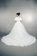 Wedding dress TW0157B - Wedding dress TW0157B organza tulle pricess XXL big size lace appliques sleeves 3