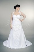 Wedding dress TW0165B - Wedding dress TW0165B plus size XXL chiffon sweetheart beadings bolero train 1