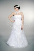 Wedding dress TW0174B - Wedding dress TW0174B small A-line plus size strapless tulle lace appliques short train 1
