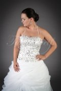 Wedding dress TW0182B - Wedding dress TW0182B romantic tulle silver embroidery beadings no train lace-up 2