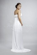 Wedding dress TW0192B - Wedding dress TW0192B Empire chiffon pregnancy sweetheart strapless grey band train 3