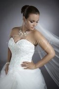 Wedding dress TW0200B - Wedding dress TW0200B princess gown organza tulle voluminous lace beadings sweetheart strapless 2