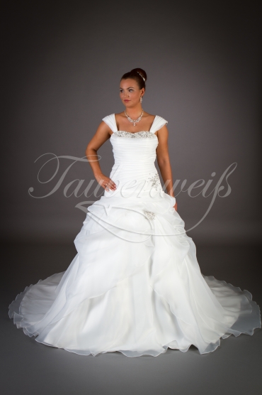 Wedding dress TW0010B - Wedding dress TW0010B organza beadings glamorous exquisite gown