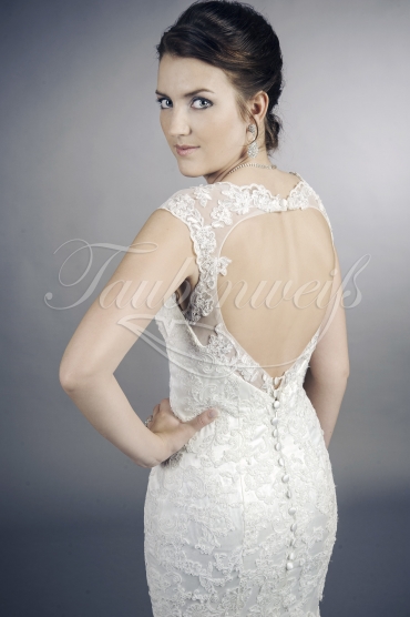 Wedding dress TW0054B - Wedding dress TW0054B mermaid lace romantic sexy keyhole back train 2