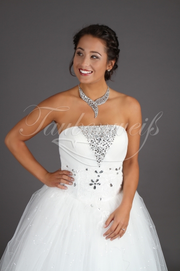 Wedding dress TW0114B - Wedding dress TW0114B princess glitter lace Rhine stones tulle glitter train 2