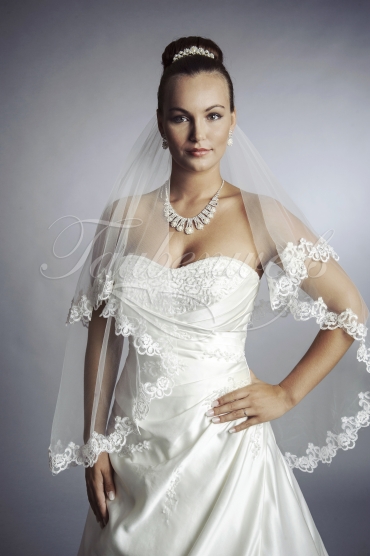 Wedding dress TW0126B - Wedding dress TW0126B strapless sweetheart satin embroidery beadings train 2