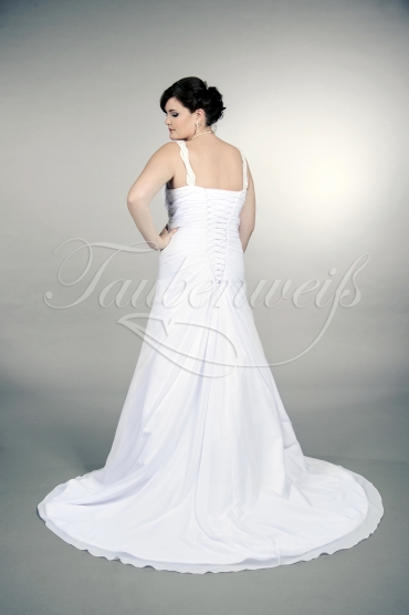 Wedding dress TW0170B - Wedding dress TW0170B A-line plus size XXL chiffon sweetheart beadings wide straps train 3