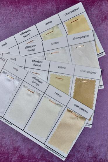 Color chart for wedding dresses 1