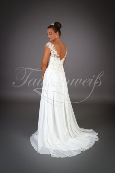 Wedding dress TW0007B - Wedding dress TW0007B Empire chiffon beach tattoo lace pregnancy 3