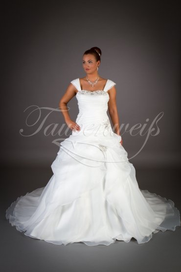 Wedding dress TW0010B - Wedding dress TW0010B organza beadings glamorous exquisite gown