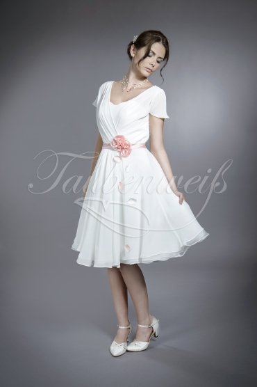 Wedding dress TW0017B - Wedding dress TW0017B short chiffon blush petals civil wedding