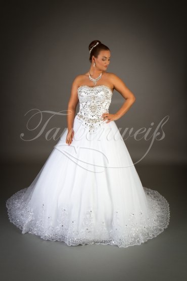 Wedding dress TW0034B - Wedding dress TW0034B pricess ball gown tulle Rhine stones crystals sparkling glitter bling
