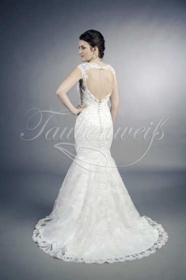 Wedding dress TW0054B - Wedding dress TW0054B mermaid lace romantic sexy keyhole back train 3