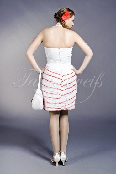 Wedding dress TW0078B - Wedding dress TW0078B short etui neckholer red civil wedding 3