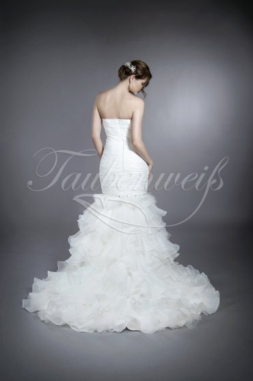 Wedding dress TW0099B - Wedding dress TW0099B organza tulle mermaid detachable skirt 2 in 1 3